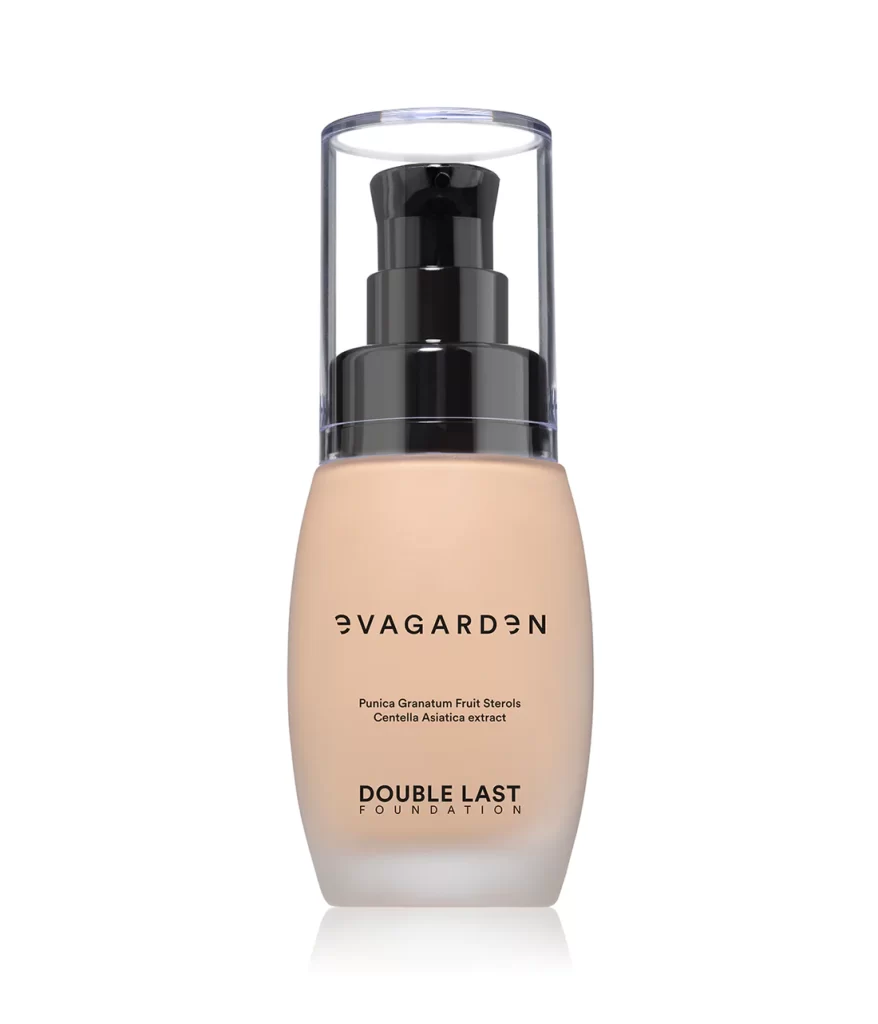 EVAGARDEN DOUBLE LAST FOUNDATION- ilgai išliekant skysta pudra normaliai, brandžiai veido odai 30ml.