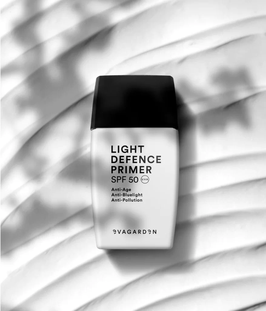 EVAGARDEN LIGHT DEFENSE PRIMER SPF50- veido pagrindas su SPF50 apsauga 30ml.