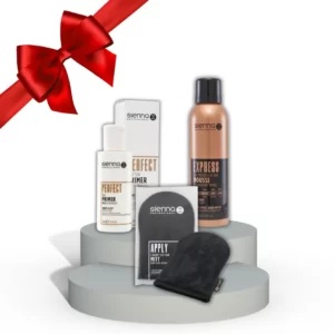 SIENNA-X GIFT SET FOR NATURAL HOME TANNING - BODY LOTION 75ML + SELF TAN FOAM 200ML + GLOVE